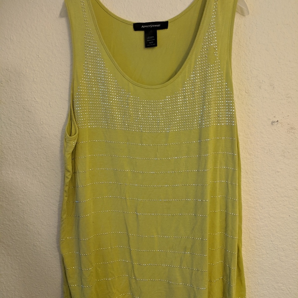 Green shirt with silver studs